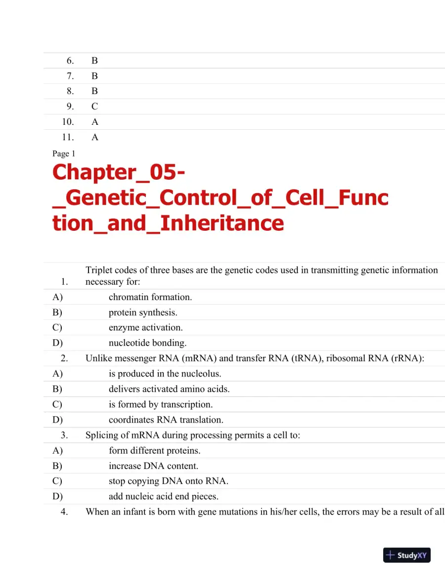 Test Bank For Essentials Of Pathophysiology: Concepts Of Altered Health States Third, North American Edition, page 19