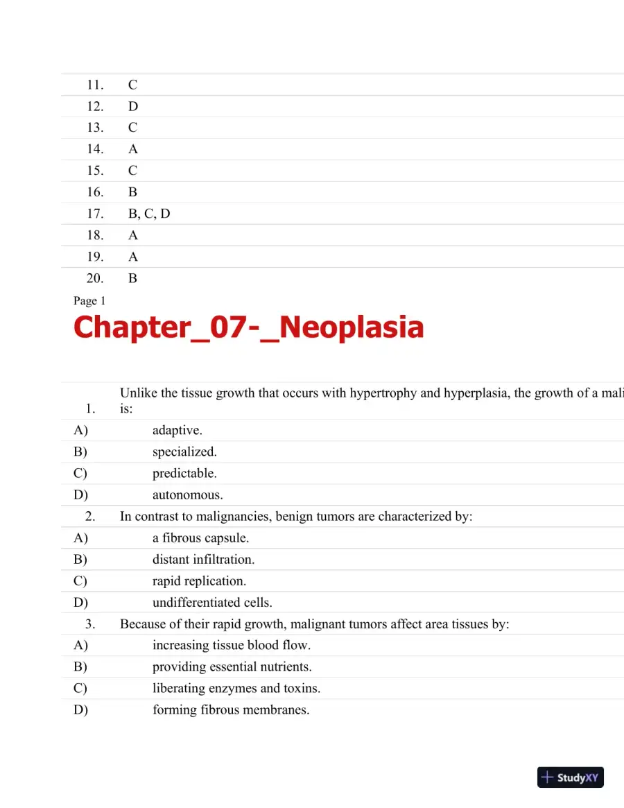 Test Bank For Essentials Of Pathophysiology: Concepts Of Altered Health States Third, North American Edition, page 28