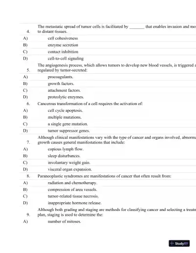 Test Bank For Essentials Of Pathophysiology: Concepts Of Altered Health States Third, North American Edition - Page 29 preview image