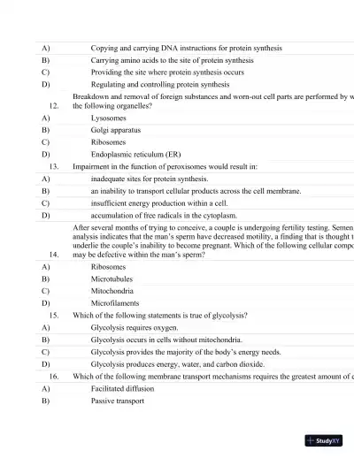 Test Bank For Essentials Of Pathophysiology: Concepts Of Altered Health States Third, North American Edition - Page 4 preview image