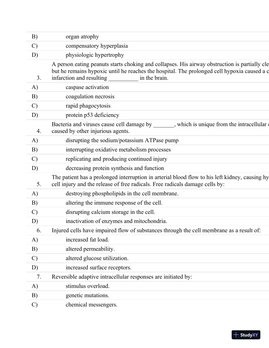Test Bank For Essentials Of Pathophysiology: Concepts Of Altered Health States Third, North American Edition, page 7