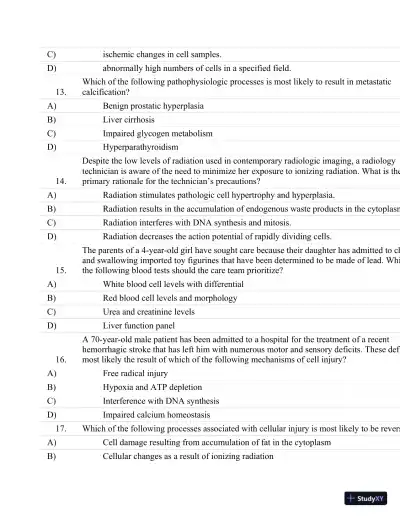 Test Bank For Essentials Of Pathophysiology: Concepts Of Altered Health States Third, North American Edition - Page 9 preview image