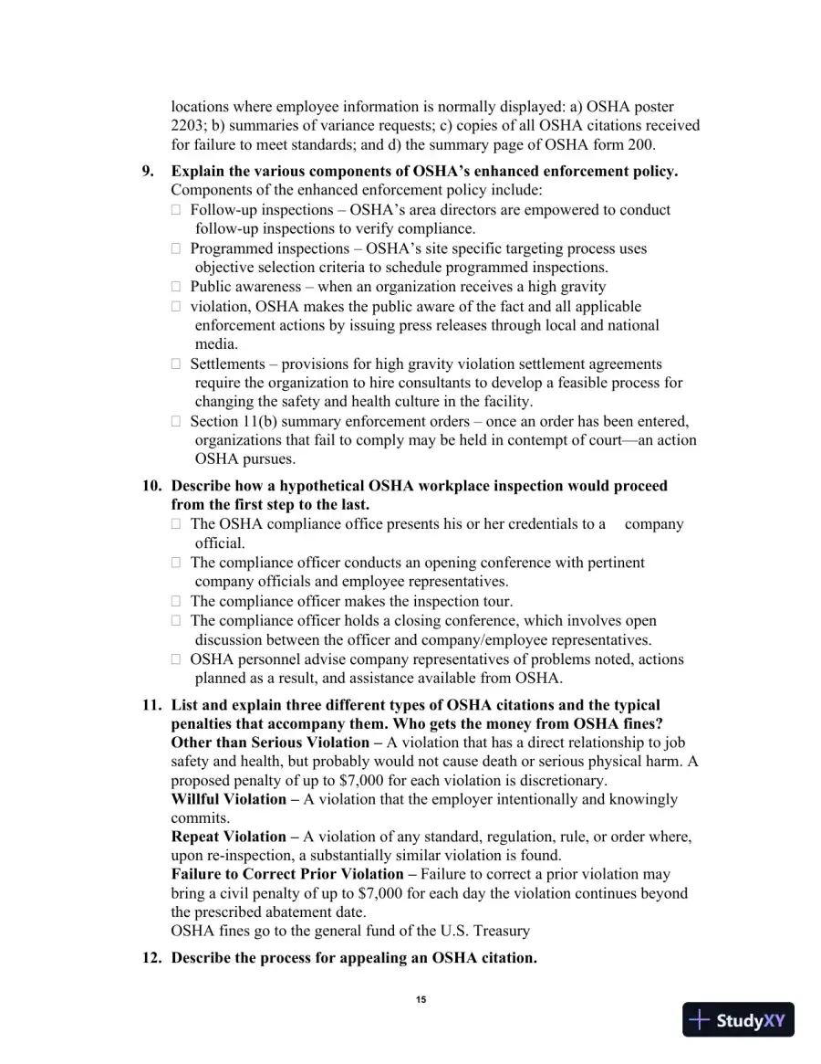 Solution Manual for Occupational Safety and Health for Technologists, Engineers, and Managers, 9th Edition, page 19