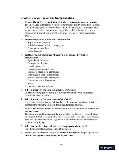 Solution Manual for Occupational Safety and Health for Technologists, Engineers, and Managers, 9th Edition - Page 23 preview image