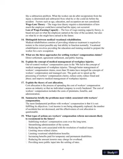 Solution Manual for Occupational Safety and Health for Technologists, Engineers, and Managers, 9th Edition - Page 25 preview image