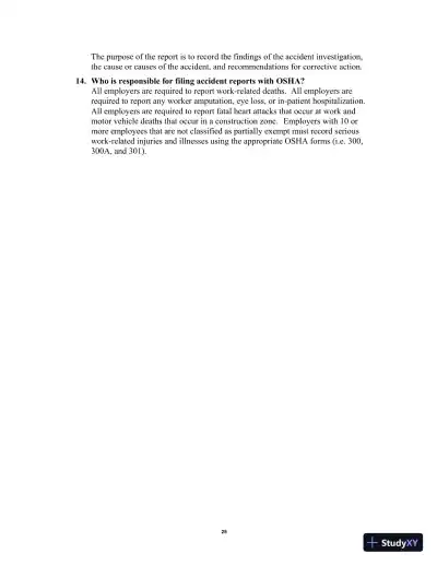 Solution Manual for Occupational Safety and Health for Technologists, Engineers, and Managers, 9th Edition - Page 29 preview image