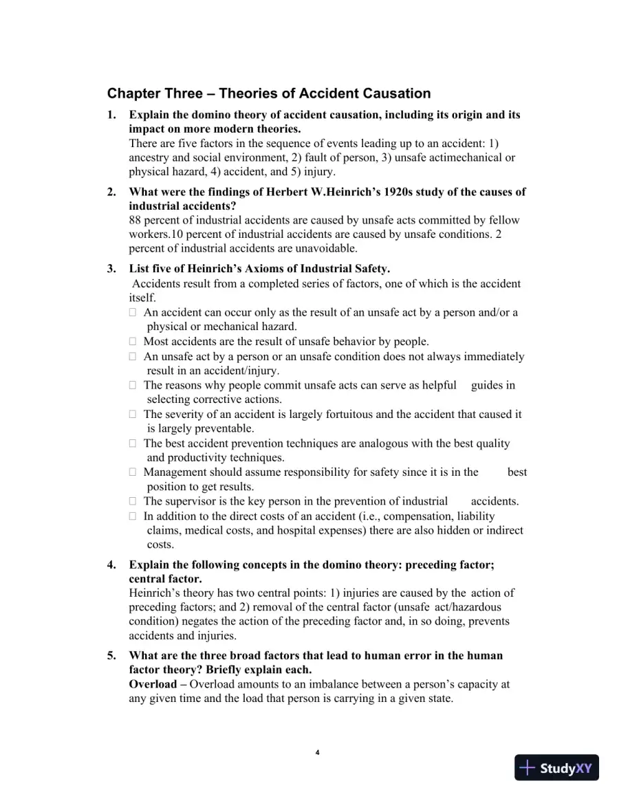 Solution Manual for Occupational Safety and Health for Technologists, Engineers, and Managers, 9th Edition, page 8