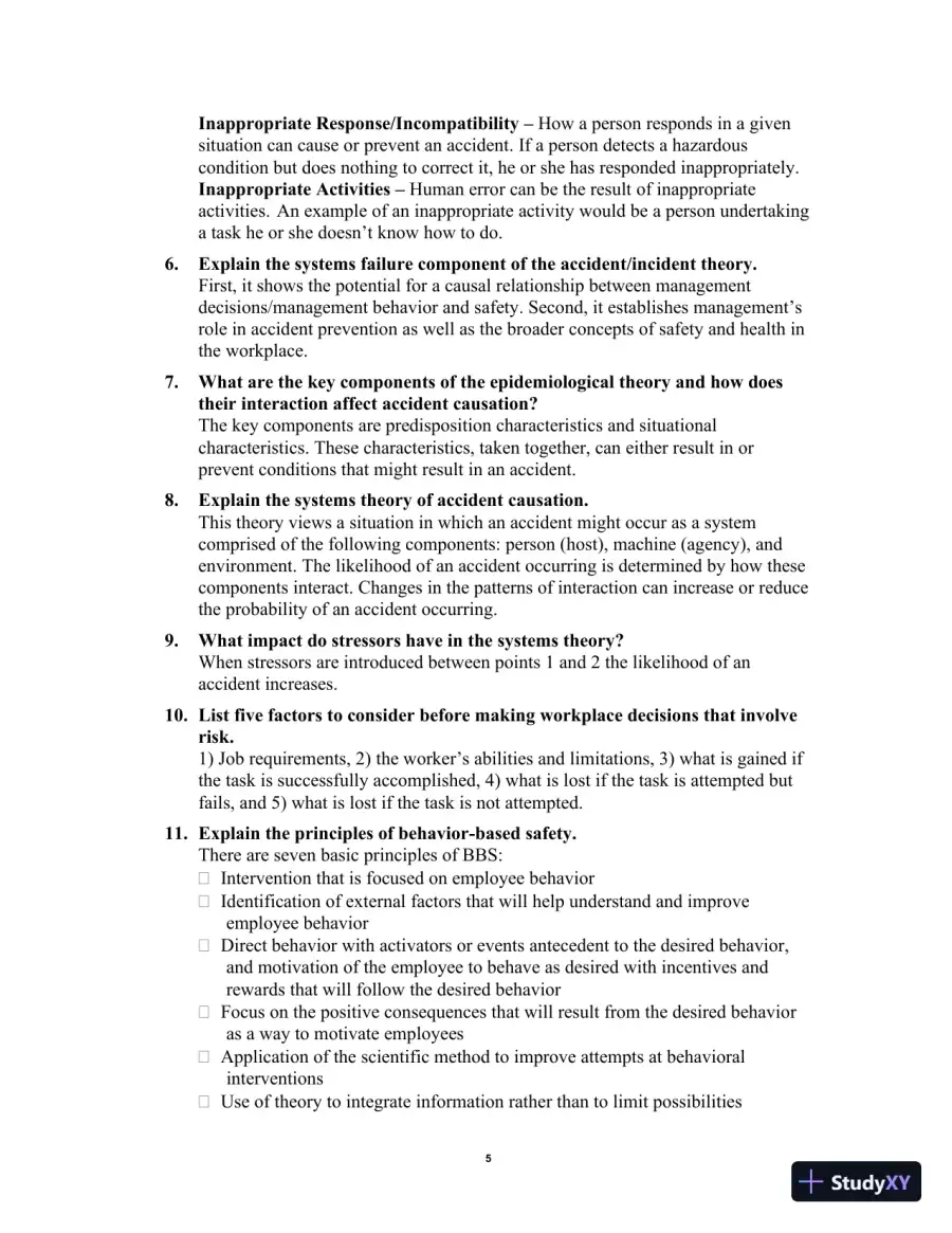 Solution Manual for Occupational Safety and Health for Technologists, Engineers, and Managers, 9th Edition, page 9