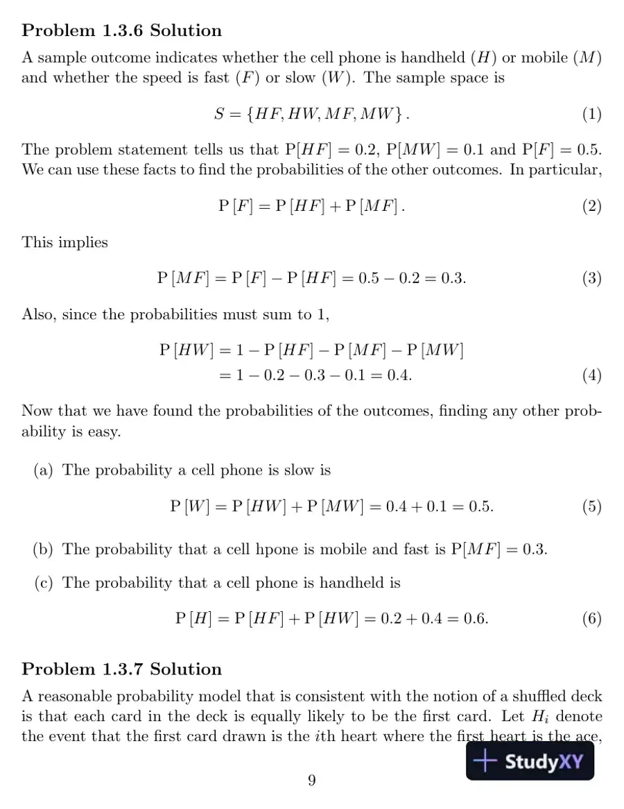 Probability And Stochastic Processes : A Friendly Introduction For Electrical And Computer Engineers, 3rd Edition Solution Manual, page 10