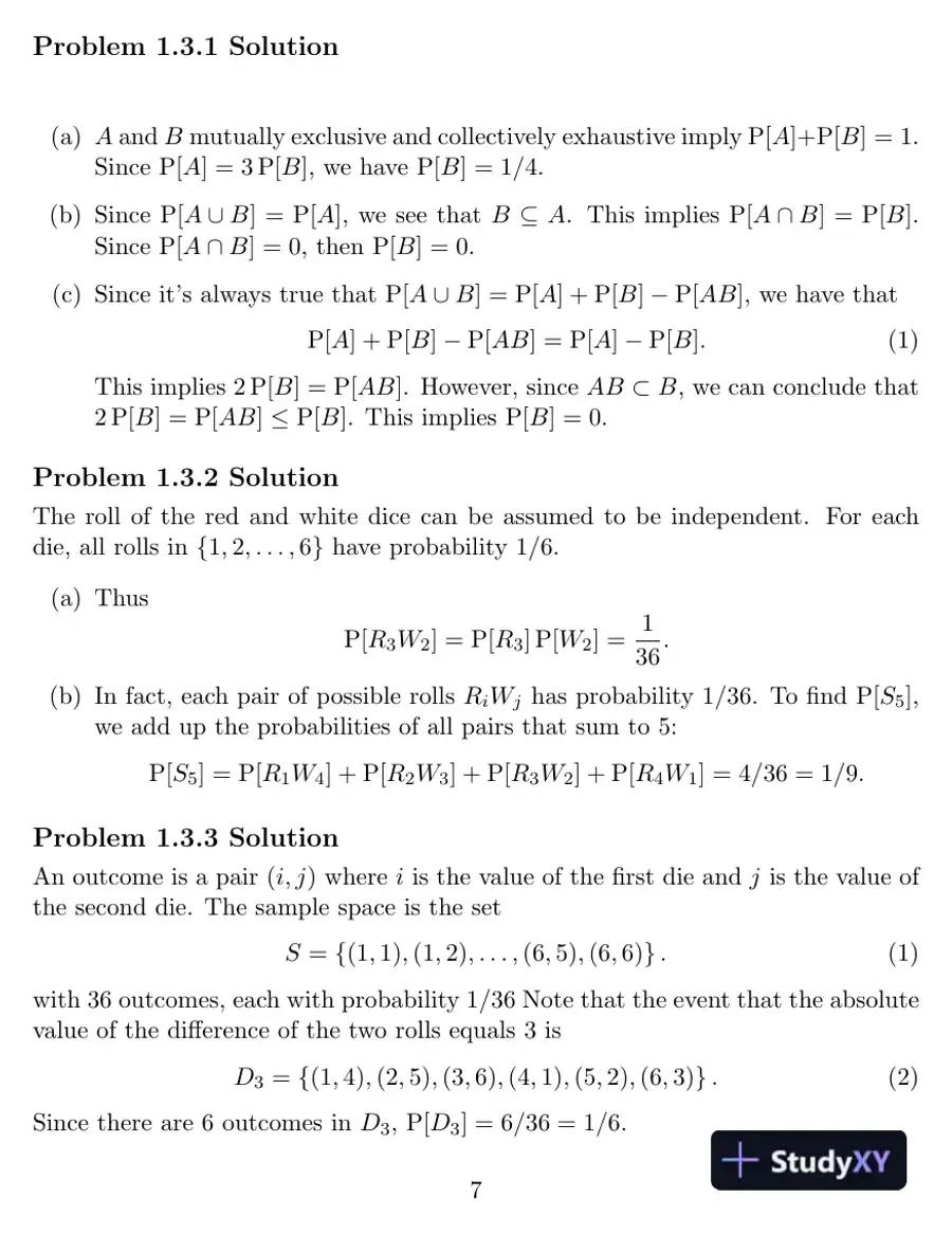 Probability And Stochastic Processes : A Friendly Introduction For Electrical And Computer Engineers, 3rd Edition Solution Manual, page 8