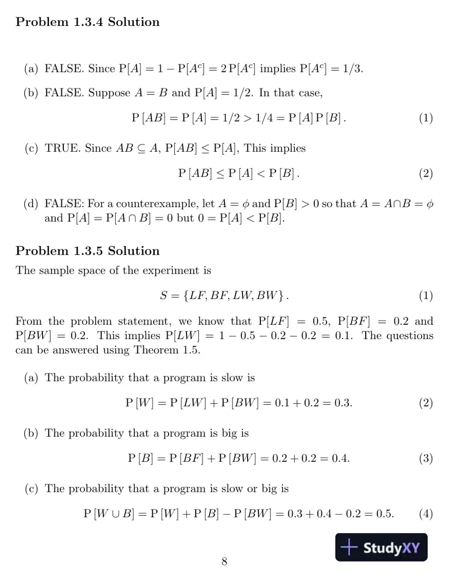 Probability And Stochastic Processes : A Friendly Introduction For Electrical And Computer Engineers, 3rd Edition Solution Manual, page 9