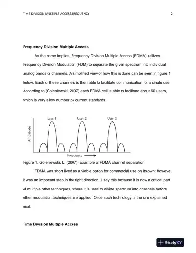 NTC362 Time Division Multiple Access, Frequency Division, Multiple Access, and Orthogonal Frequency Division Multiplexing - Page 3 preview image