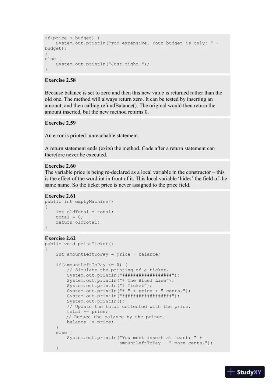 Solution Manual for Objects First with Java: A Practical Introduction Using BlueJ, 6th Edition, page 13