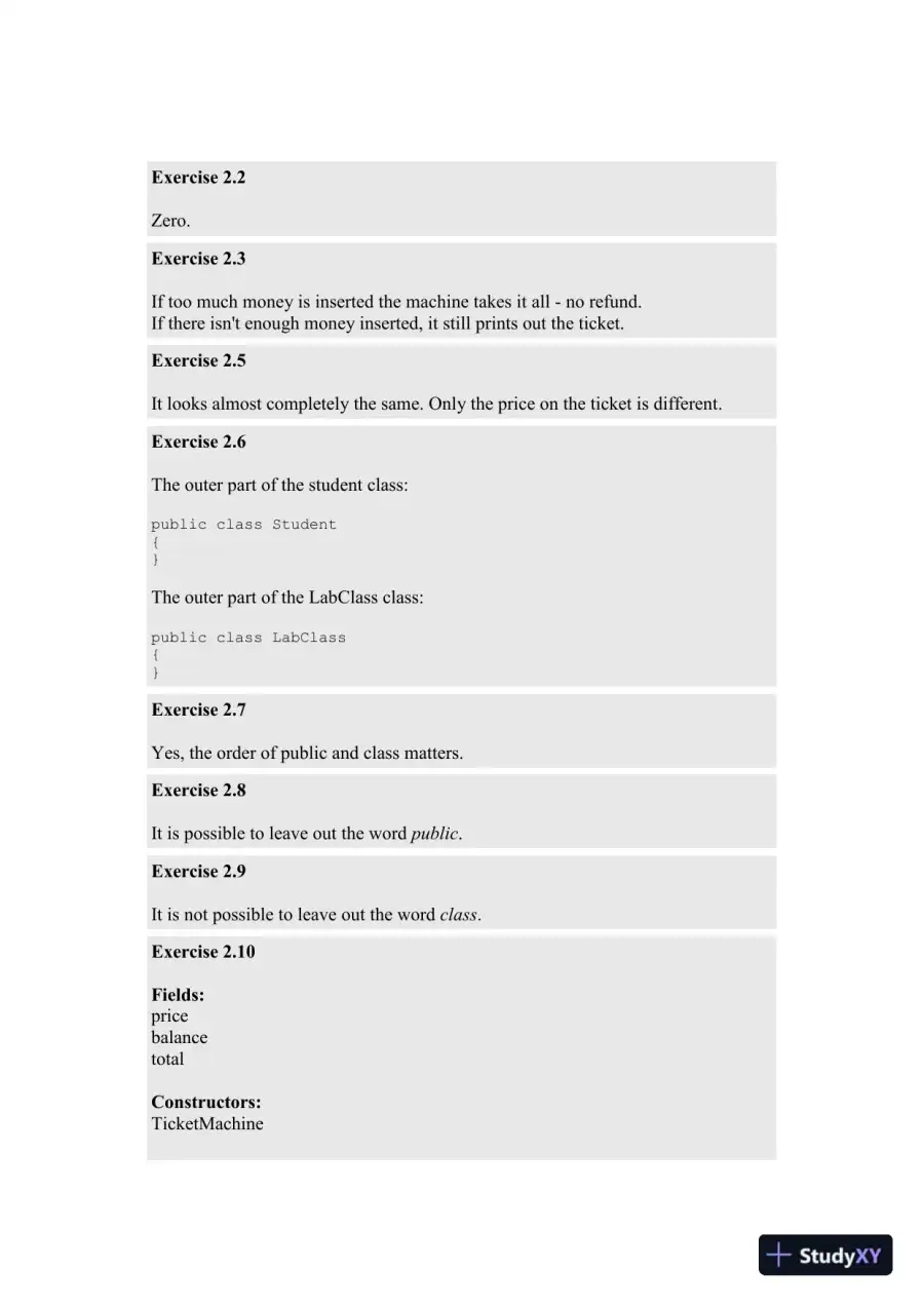 Solution Manual for Objects First with Java: A Practical Introduction Using BlueJ, 6th Edition, page 7