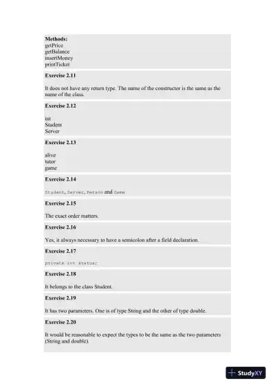 Solution Manual for Objects First with Java: A Practical Introduction Using BlueJ, 6th Edition - Page 8 preview image