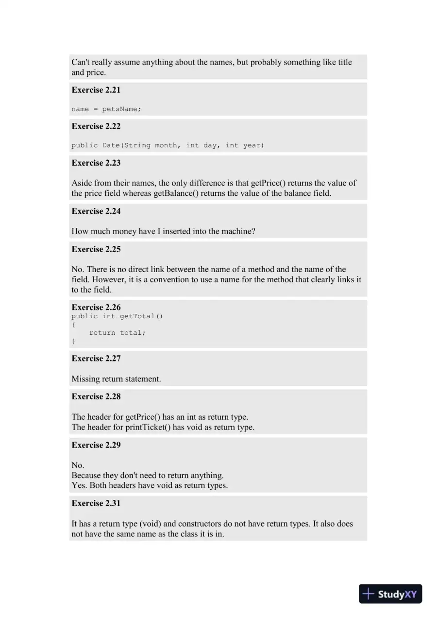 Solution Manual for Objects First with Java: A Practical Introduction Using BlueJ, 6th Edition, page 9