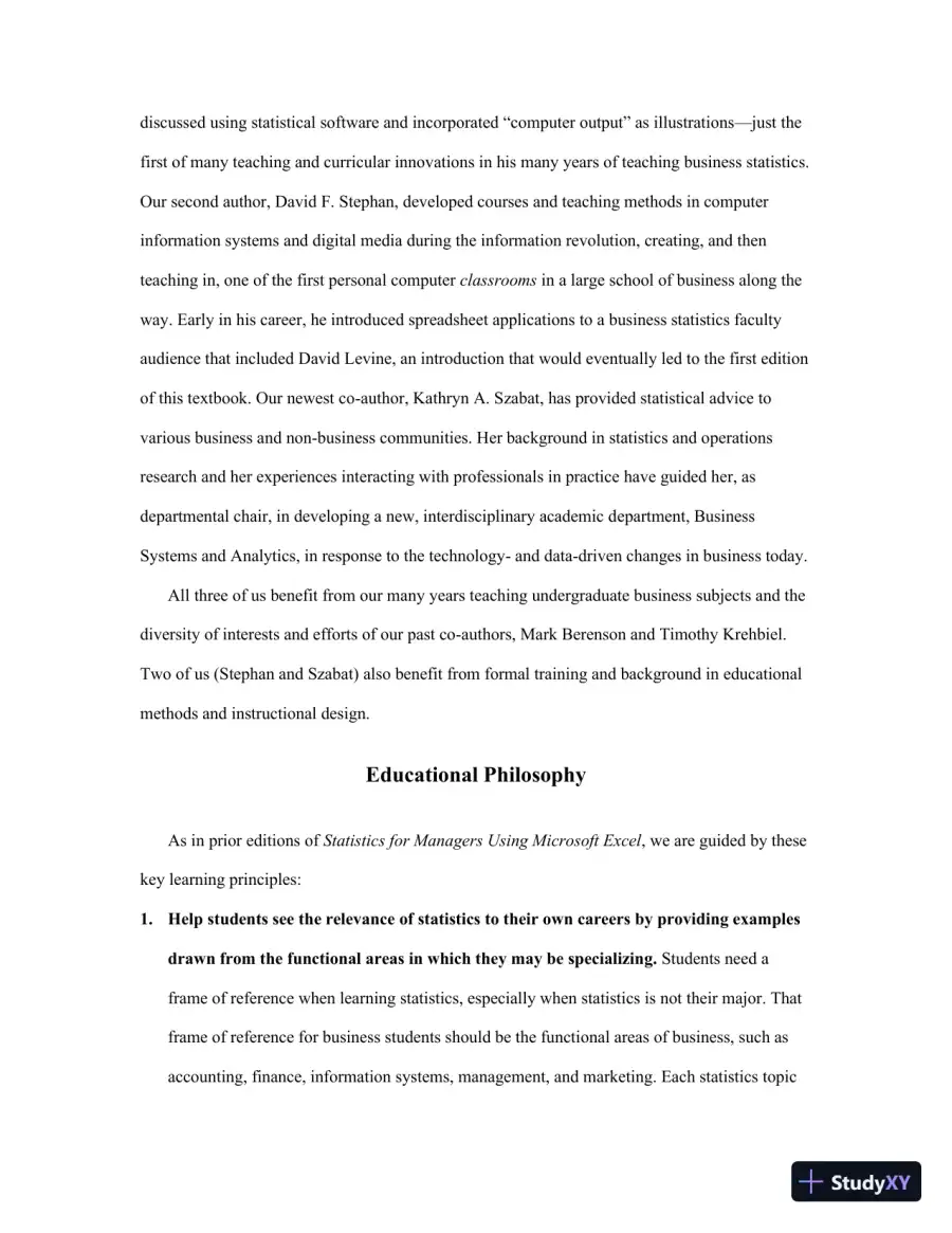 Statistics for Managers Using Microsoft Excel 8th Edition Solution Manual, page 6