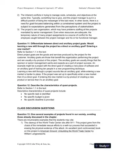 Lecture Notes For Project Management: A Managerial Approach, 8th Edition - Page 12 preview image