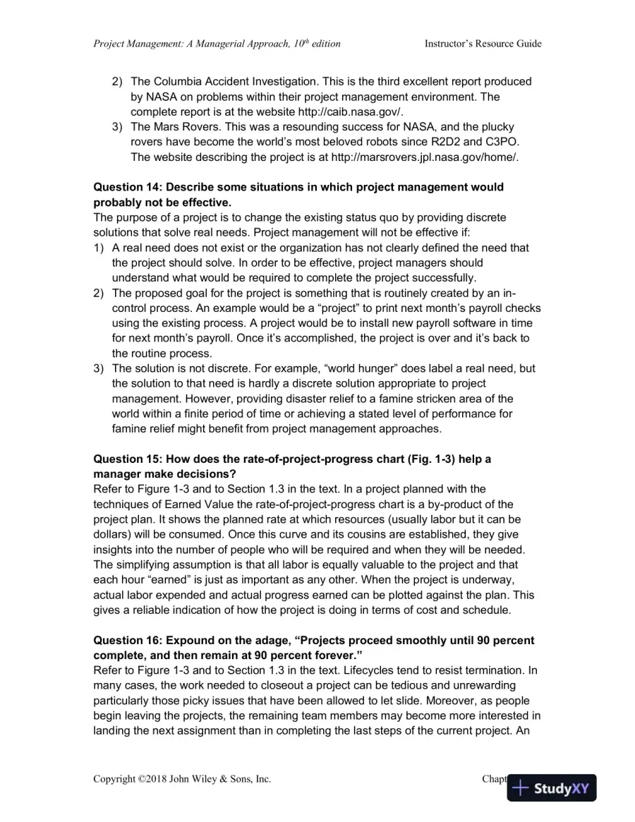 Lecture Notes For Project Management: A Managerial Approach, 8th Edition, page 13