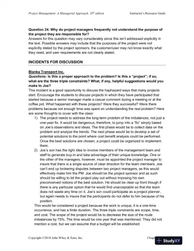 Lecture Notes For Project Management: A Managerial Approach, 8th Edition - Page 16 preview image