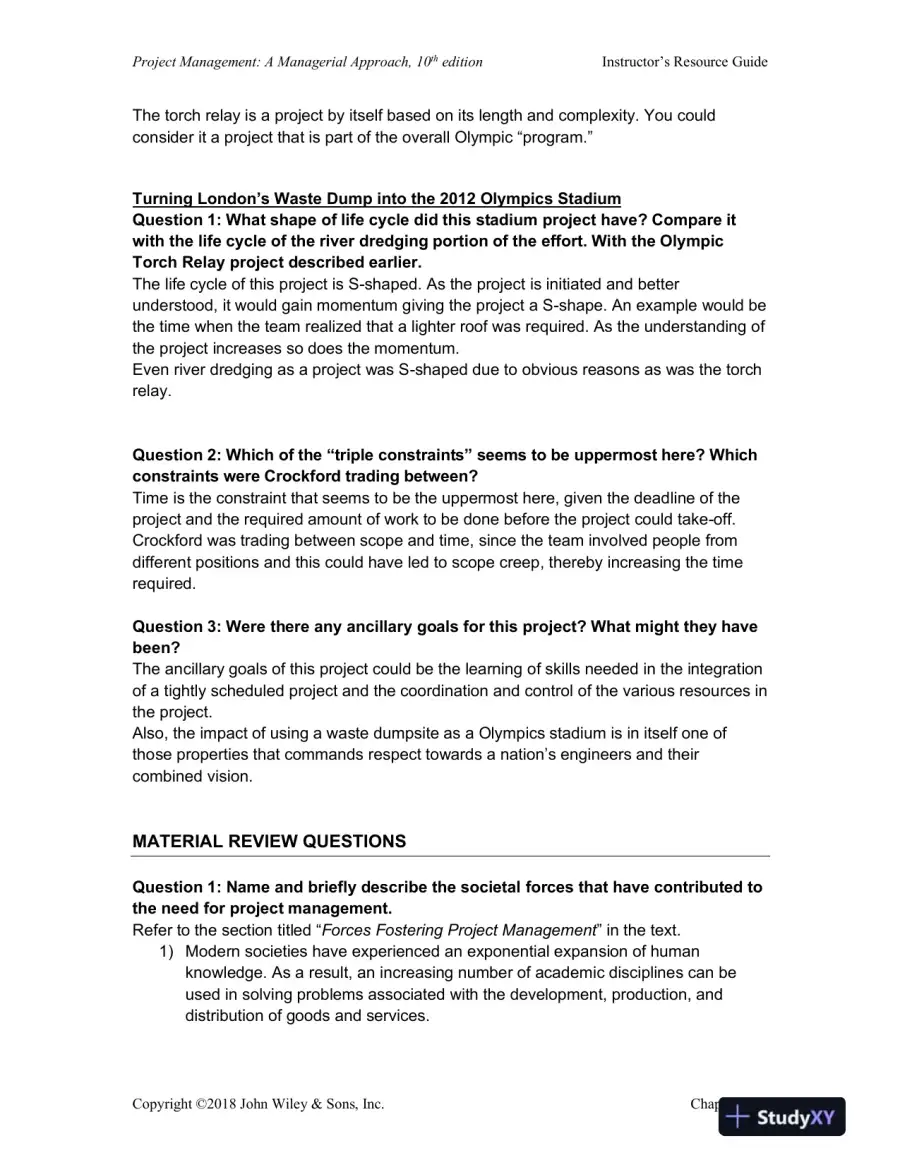 Lecture Notes For Project Management: A Managerial Approach, 8th Edition, page 7