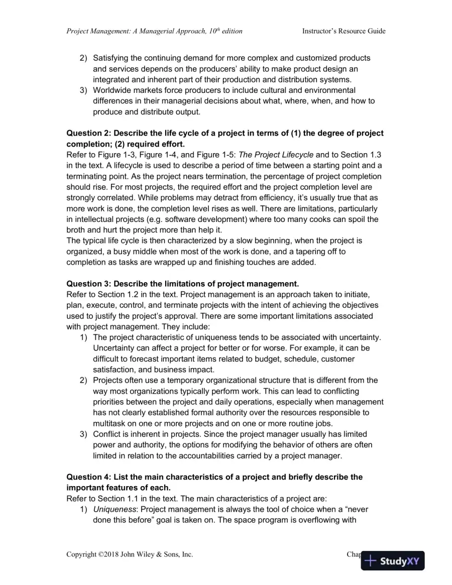 Lecture Notes For Project Management: A Managerial Approach, 8th Edition, page 8