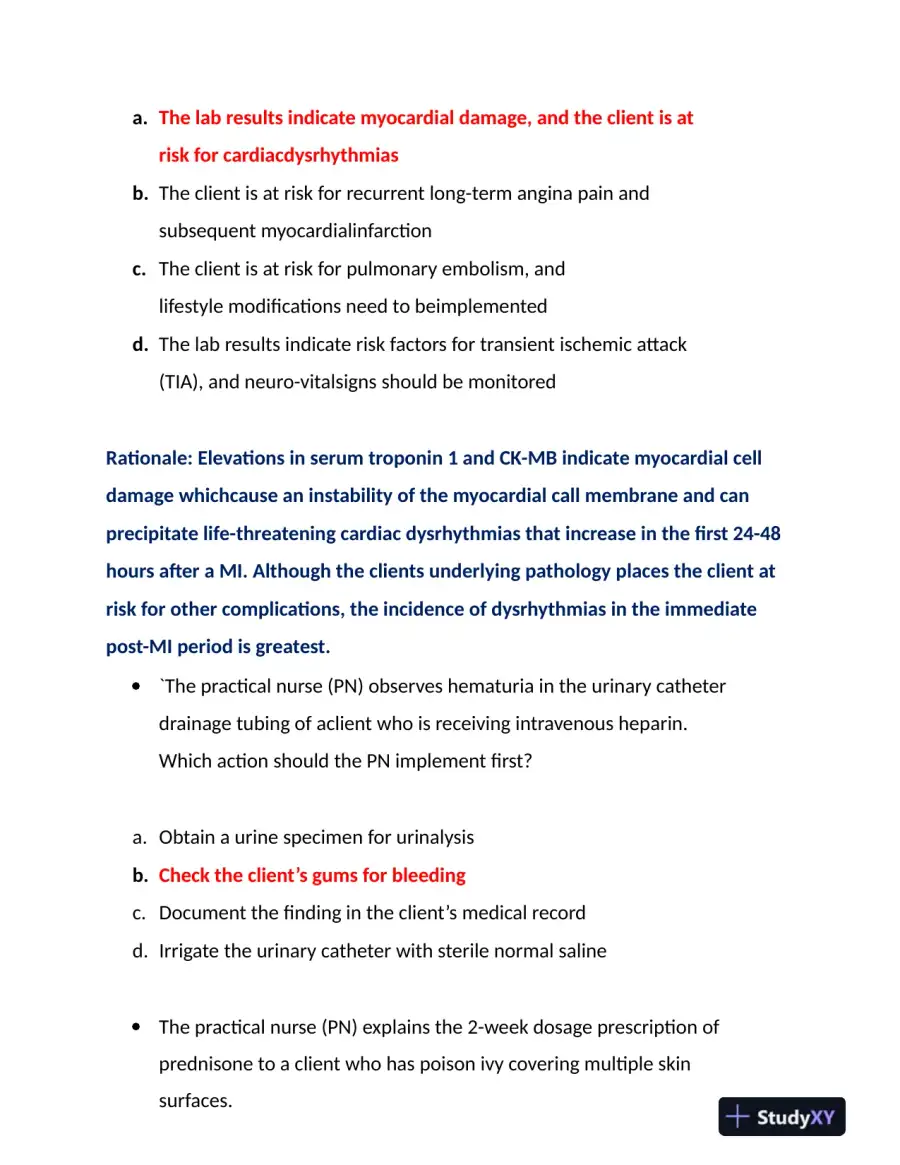 2022-2023 HESI PN Child Care Exit Exam With Answers (109 Solved Questions), page 11
