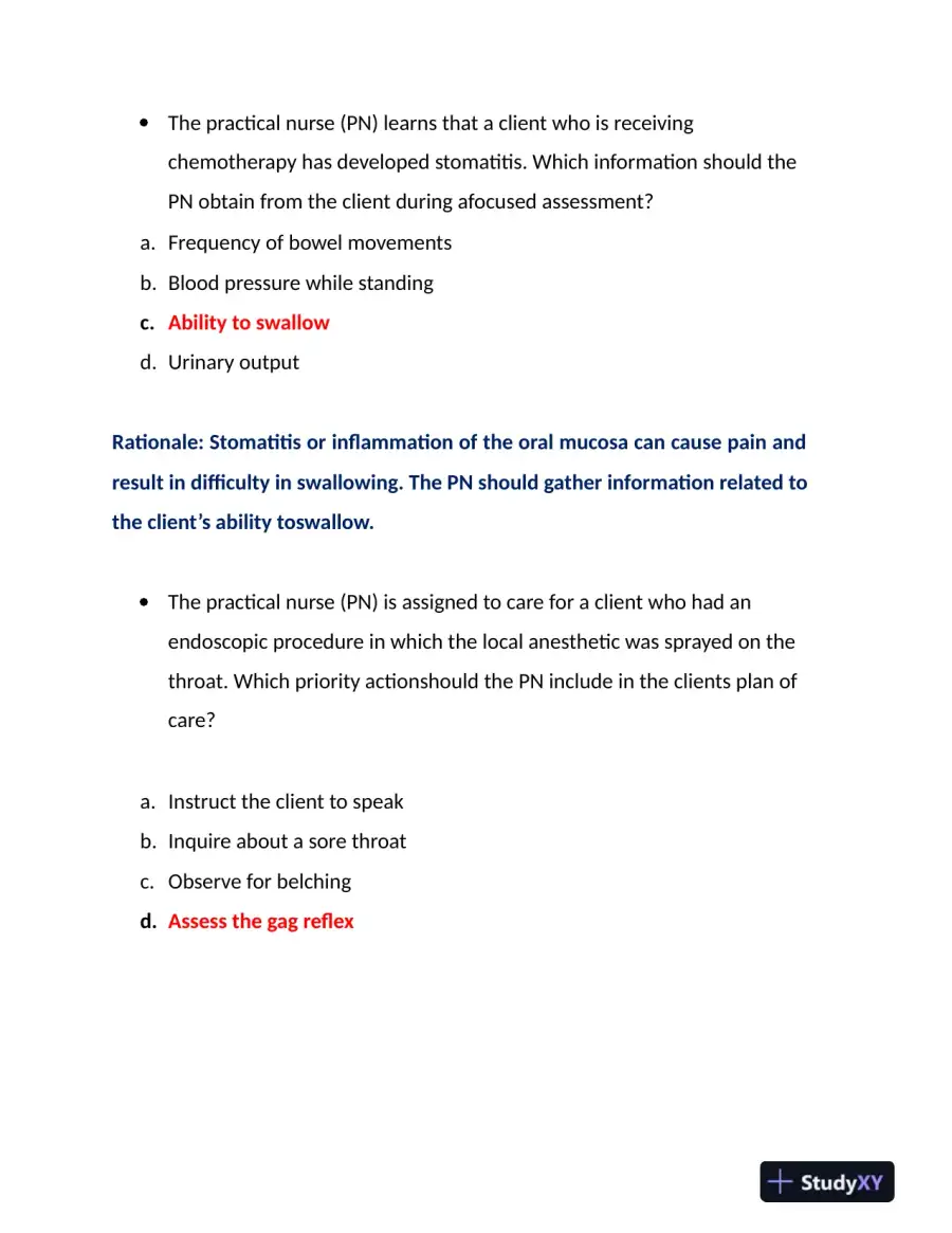 2022-2023 HESI PN Child Care Exit Exam With Answers (109 Solved Questions), page 16