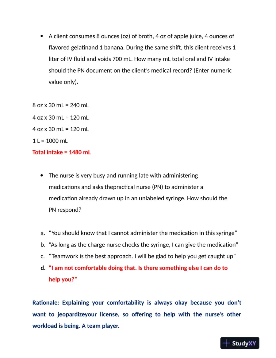 2022-2023 HESI PN Child Care Exit Exam With Answers (109 Solved Questions), page 5