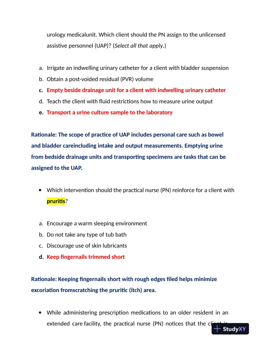 2022-2023 HESI PN Child Care Exit Exam With Answers (109 Solved Questions), page 7