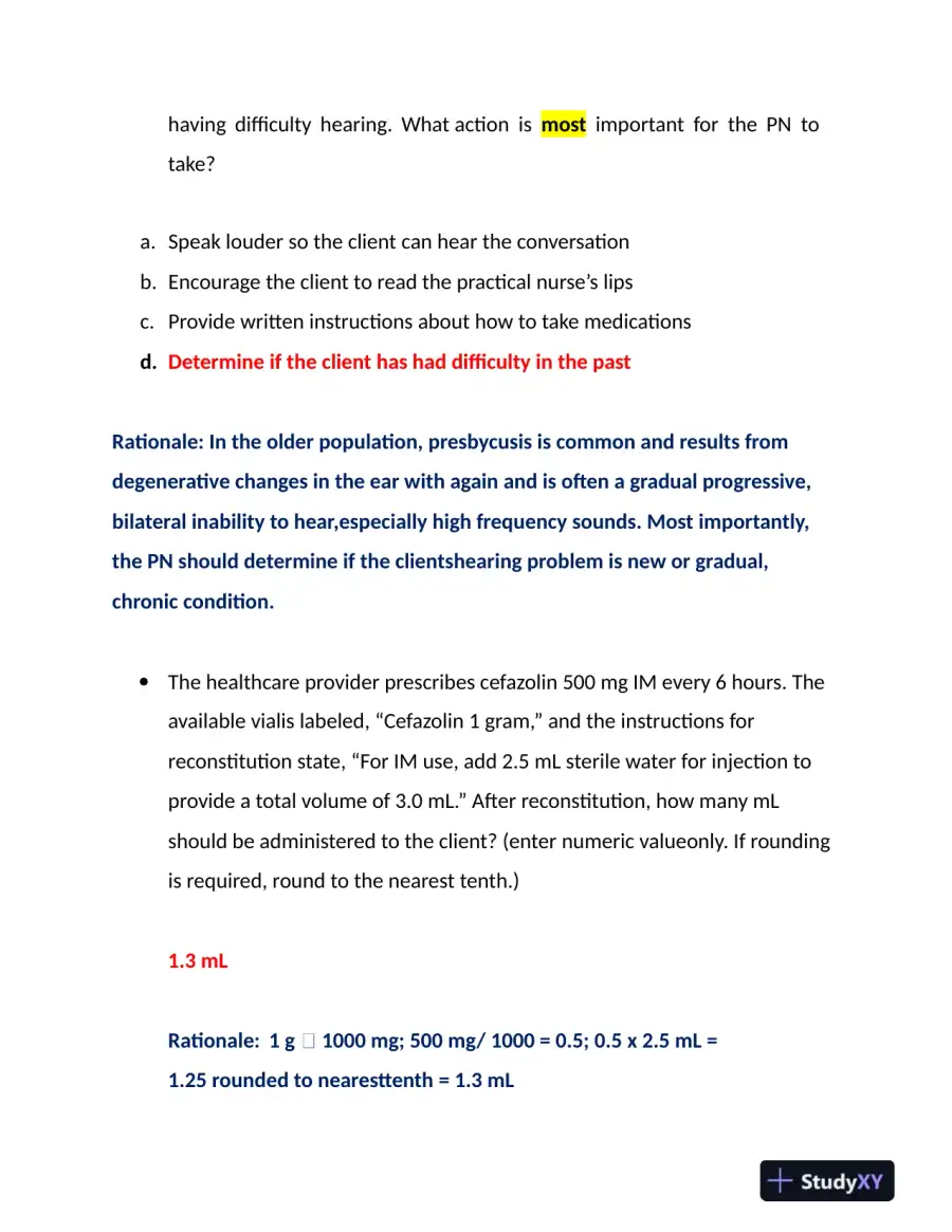2022-2023 HESI PN Child Care Exit Exam With Answers (109 Solved Questions), page 8
