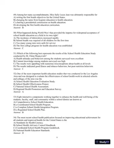 Test Bank for Principles and Foundations of Health Promotion and Education, 7th Edition - Page 20 preview image