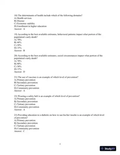 Test Bank for Principles and Foundations of Health Promotion and Education, 7th Edition - Page 5 preview image