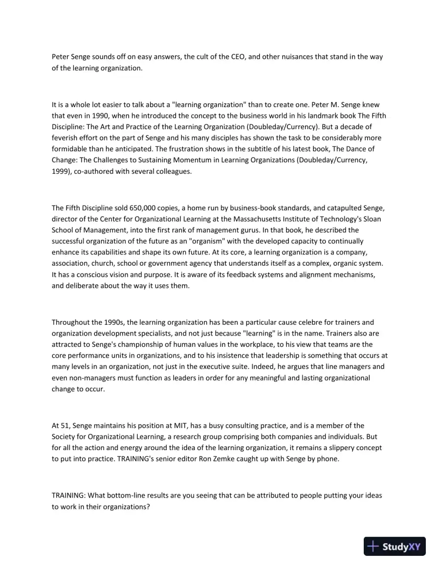 Peter Senge On The Challenges Of Creating a Learning Organization, page 3