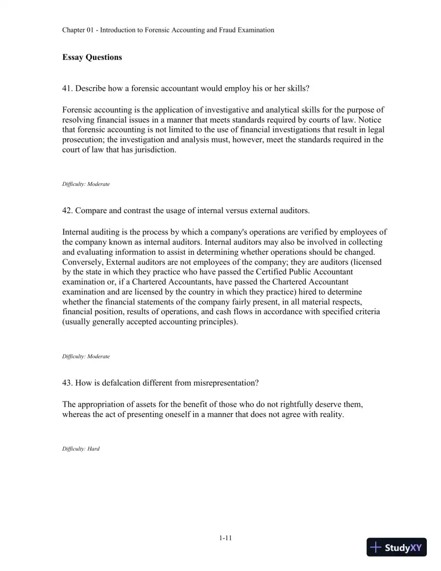 Forensic Accounting and Fraud Examination, 2nd Edition Test Bank, page 12