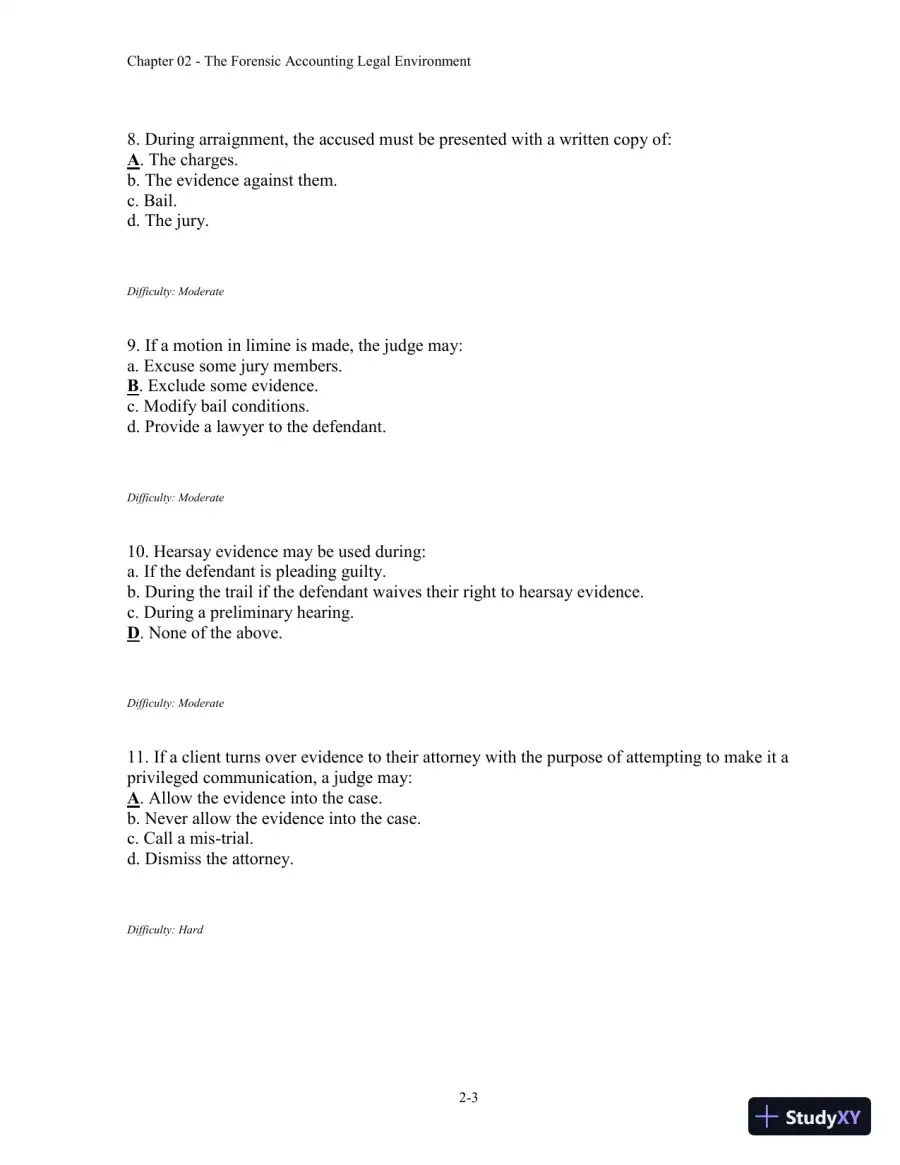Forensic Accounting and Fraud Examination, 2nd Edition Test Bank, page 17
