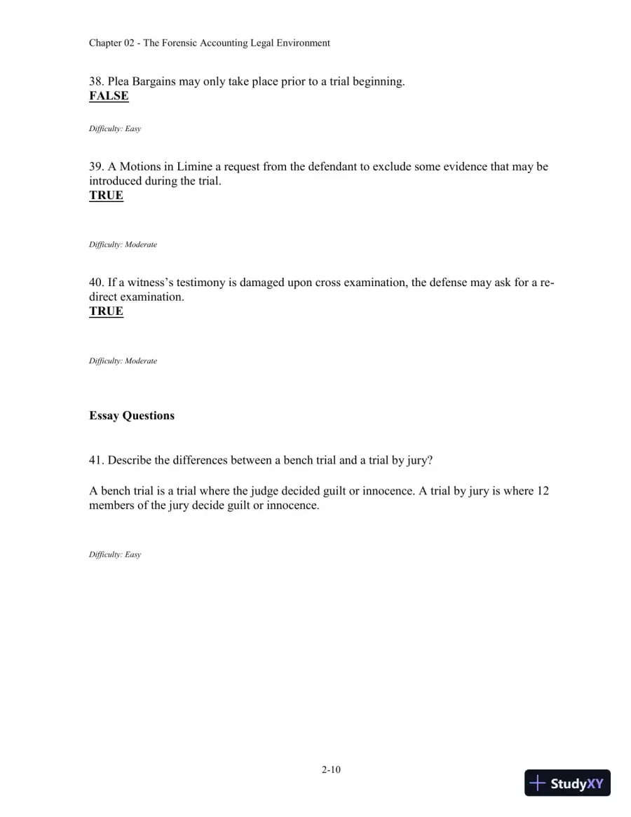 Forensic Accounting and Fraud Examination, 2nd Edition Test Bank, page 24