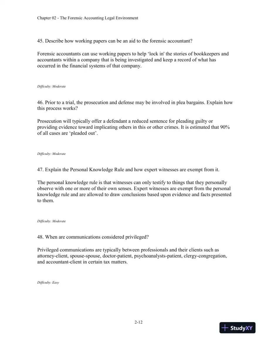 Forensic Accounting and Fraud Examination, 2nd Edition Test Bank, page 26