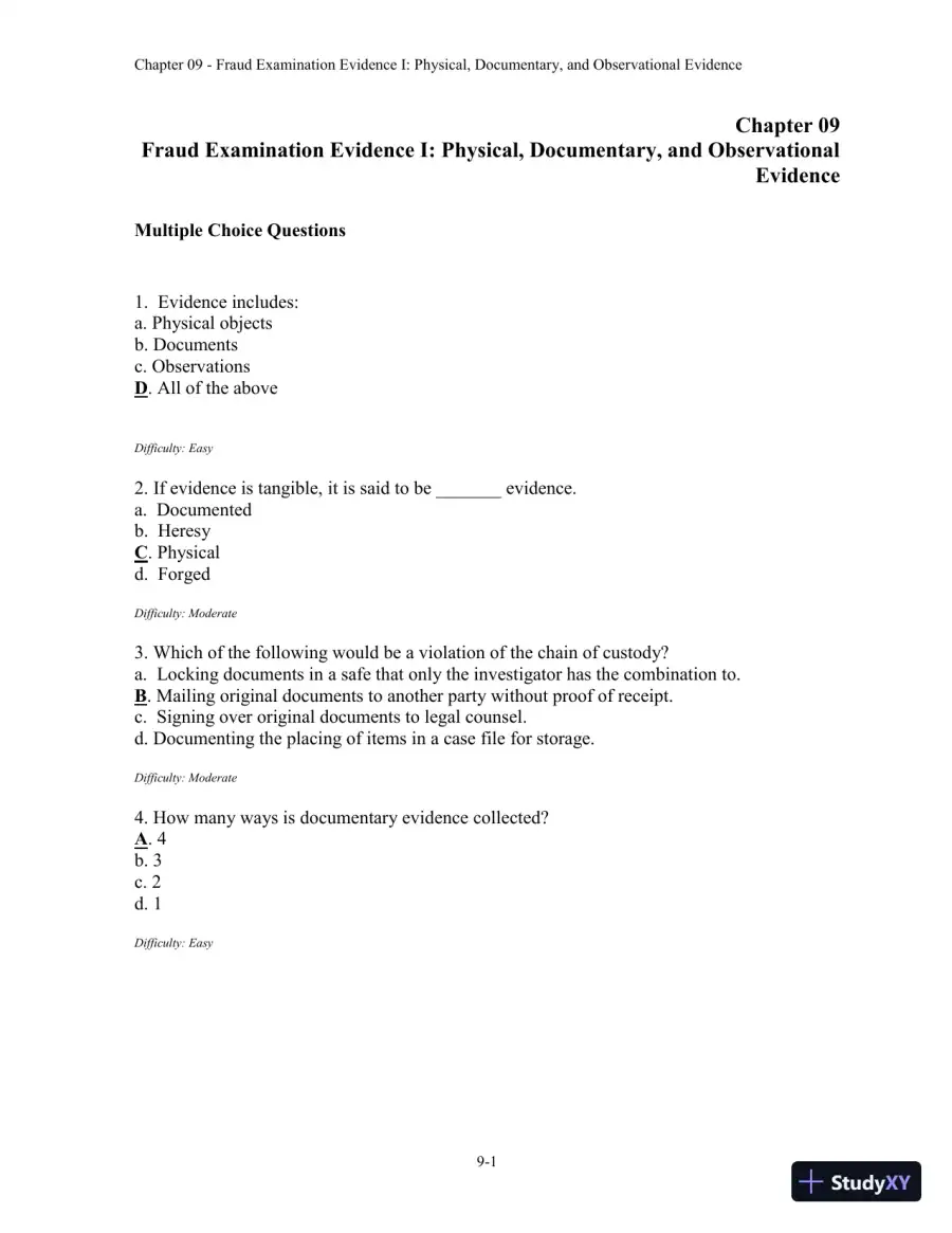 Forensic Accounting and Fraud Examination, 2nd Edition Test Bank, page 28