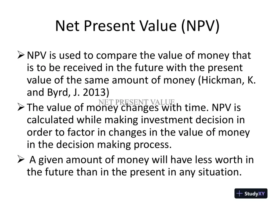 Teaching Net Present Value (NPV) And Future Value (FV) - BUS 401, page 3