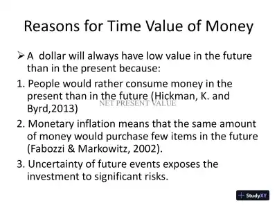 Teaching Net Present Value (NPV) And Future Value (FV) - BUS 401 - Page 4 preview image