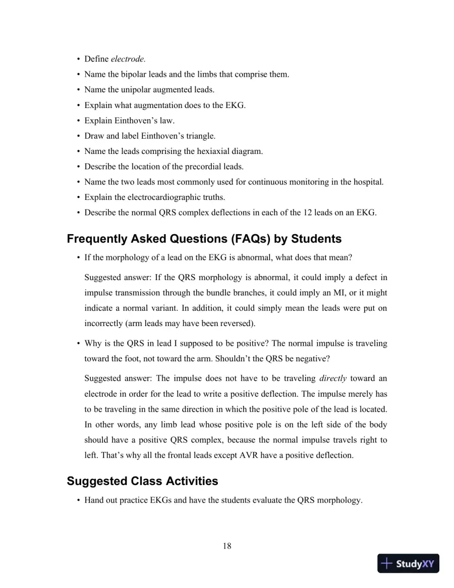 EKG Plain and Simple, 4th Edition Class Notes, page 19