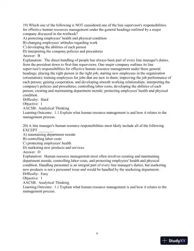 Test Bank for Human Resource Management, 16th Edition - Page 11 preview image