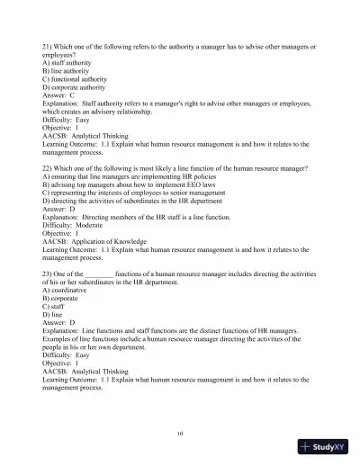 Test Bank for Human Resource Management, 16th Edition - Page 12 preview image