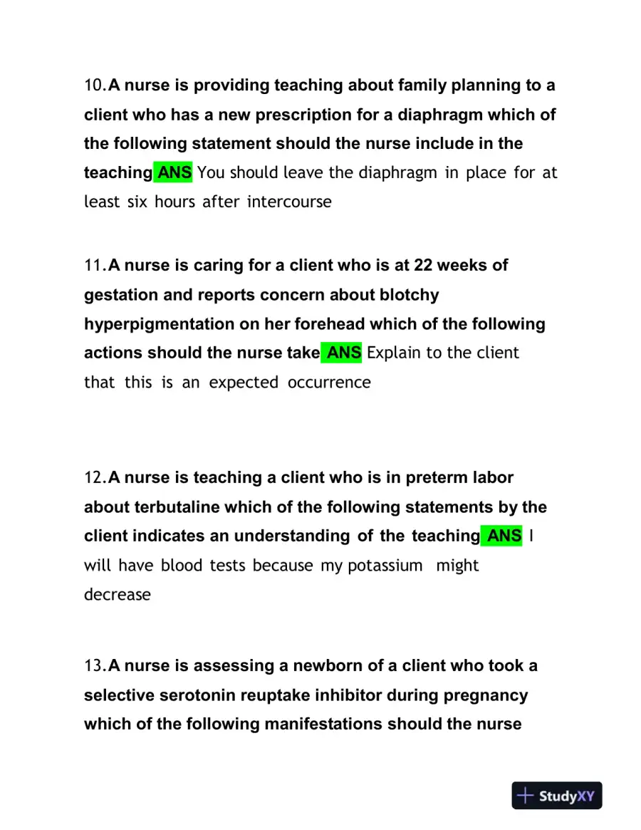 2019 ATI RN Proctored Exam with Answers (58 Solved Questions), page 5