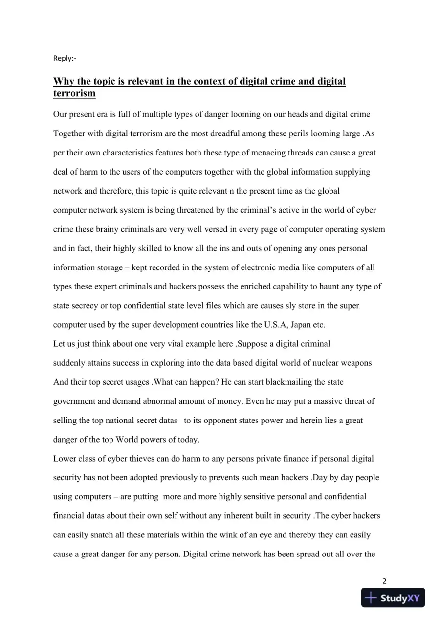 The Growing Threat Of Digital Crime And Digital Terrorism: Challenges, Impacts, And Strategies For Prevention, page 3