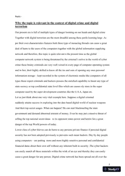 The Growing Threat Of Digital Crime And Digital Terrorism: Challenges, Impacts, And Strategies For Prevention - Page 3 preview image