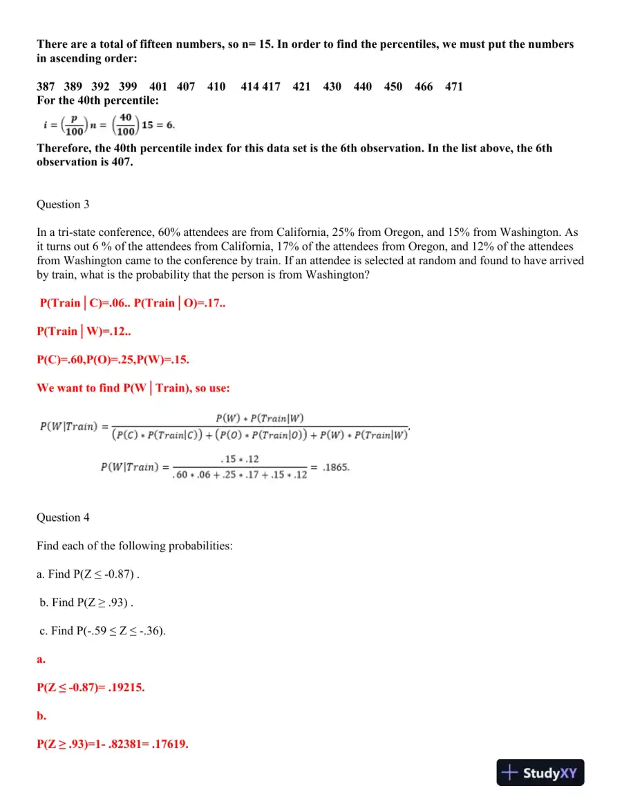 Mathematics Final Exam With Answers (10 Solved Questions), page 3
