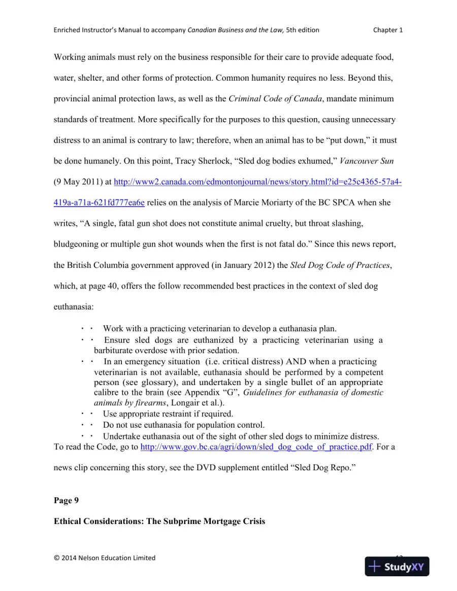 Canadian Business and the Law 5th Edition Solution Manual, page 15
