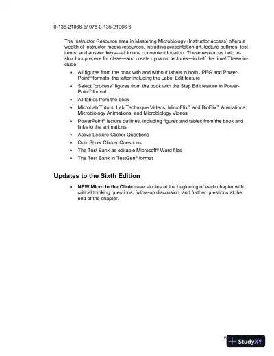 Test Bank For Microbiology with Diseases by Taxonomy, 6th Edition - Page 11 preview image